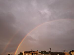 福知山市内、虹の画像